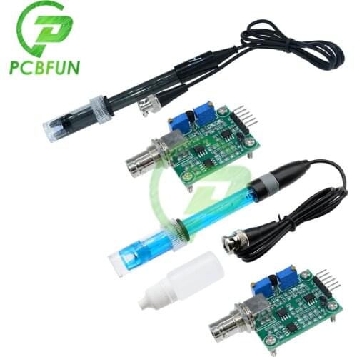 1Set Liquid PH 0-14 Value Detection Regulator Sensor Module Monitoring Control Meter Tester + BNC PH Electrode Probe Controller