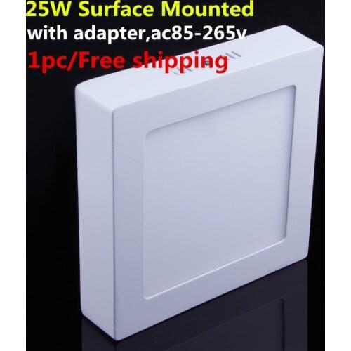 1pc free shipping 25W Surface Mounted LED Ceiling Light Panel Light Down Spot Light 85-265V Warm White/White/Cold White LED Lamp