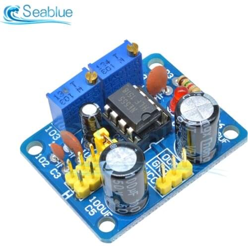 1Pcs NE555 Pulse Frequency Duty Cycle Square Wave Rectangular Wave Signal Generator Adjustable 555 Board NE555P Module