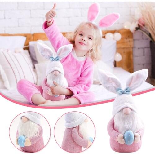 1PC Cloth Doll For Easter Day Decorations Bedroom Living Room Desktop Decoration Standing Post 30x12x12cm pasen decoratie c1