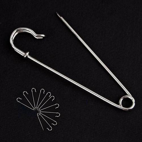 10 Pieces 4 Inch Large Metal Safety Pins DIY Craft supply safe
