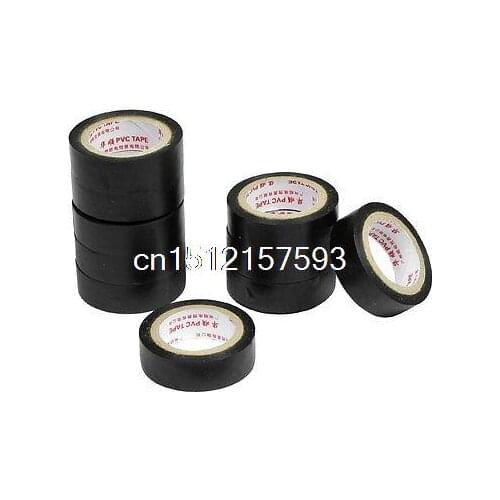 10 PCS Black Self Adhesive PVC Insulating Electrical Tape 14mm Width