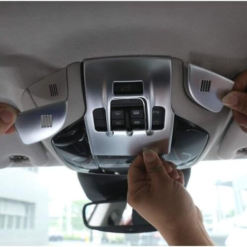 ABS Chrome Car Roof Reading Light Front Lamp Cover Trim 3pcs For Maserati Quattroporte 2017