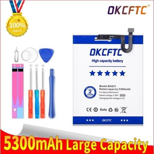 BA621 5300mAh Battery For Meizu Note5 / M5 Note M621N/M621Q/M621H Mobile Phone +Tracking Number