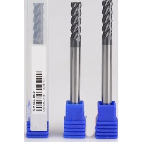Z-C-C diamond brand 50 degree coating four-blade straight shank flat CNC end mill GM-4EL-D6.0 D3.0/D4.0/D5.0/D6.0/D8.0/D10.0/D12