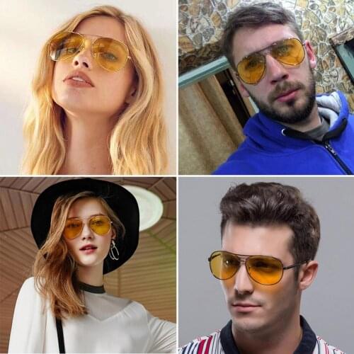 Anti-glare Sunglasses Copper Alloy Car Drivers Night Vision Goggles Polarized Driving Glasses Auto Accessories
