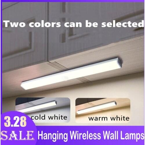 40cm Motion Sensor Hanging Wireless Wall Lamps LED Lamp For Home Study Reading Ultra-Thin USB Night Light for Bedroom
