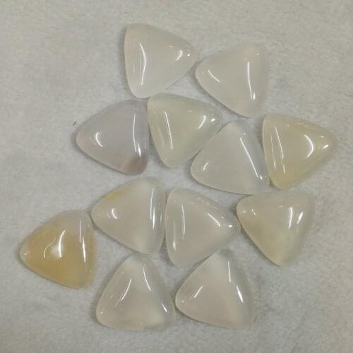 2017 new natural white onyx stone triangle cab cabochon beads for jewelry Accessories 25mm wholesale 12pcs/lot free shipping