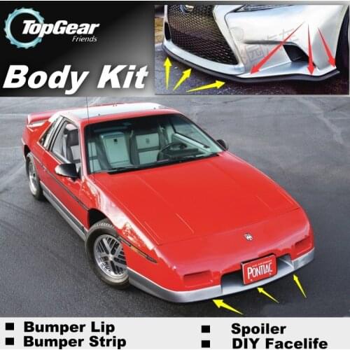 Bumper Lip Deflector Lips For Pontiac Fiero Front Spoiler Skirt For TopGear Friends to Car View Tuning / Body Kit / Strip