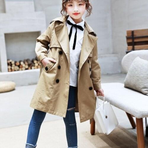 Girls Babys Kids Windbreaker Coat Jacket Outwear 2021 Lapel Spring Autumn Overcoat Top Formal Beach Cardigan Childrens Clothin