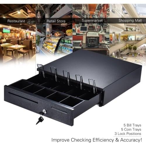 Electronic Cash Drawer Box Cash register box money box for pos Case Storage 5 Bill 5 Money box