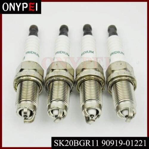 4pcs Iridium Spark Plug 90919-01221 SK20BGR11 For Toyota Avensis RAV4 Vista Noah 9091901221