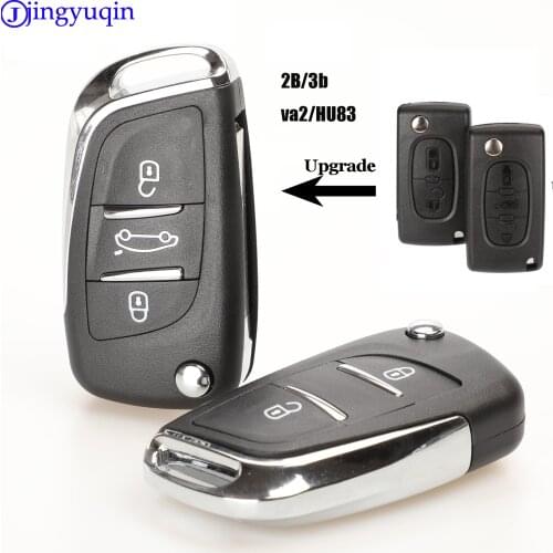 Jingyuqin CE0536 Modified Flip Remote Key Shell For Peugeot 307 408 308 for Citroen C-Triomphe C-Quatre C3 C4L C5