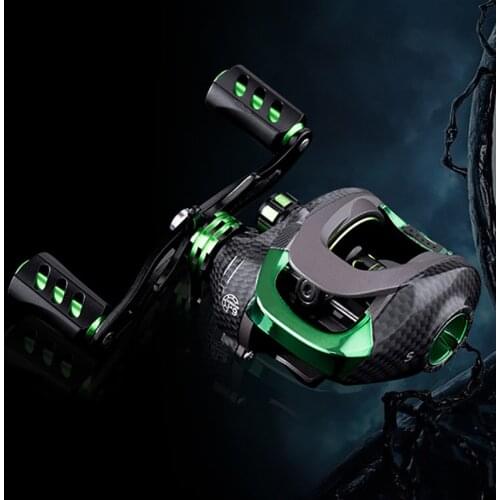 Baitcasting Fishing Reel 7.1:1 Super Long Casting Fishing Reel Carbon Fiber Drag Magnetic Brake System Low Profile Fishing Reel