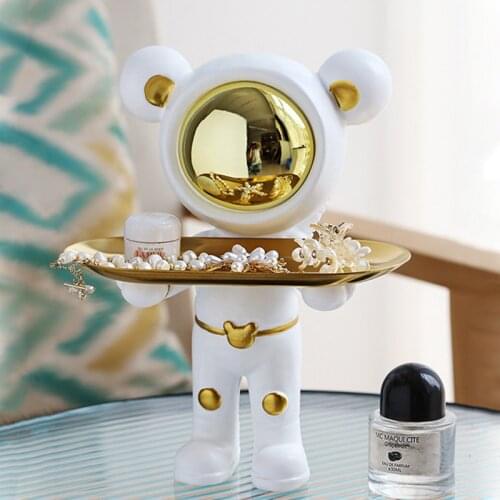 Nordic Creative Space Bear Decoration Home Living Room Decoration Porch Shoe Cabinet Key Storage Box Modern Desktop Ornaments