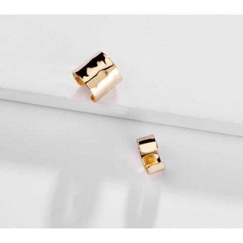 LUNA CHIAO Fashion Jewelry Accessories Hammered Metal Ear Cuff Set-Trendy Women 2 pieces Huggies Earrings