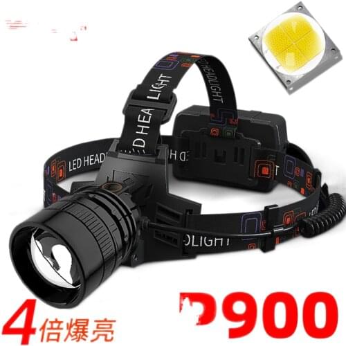 Zoom headlight glare charging super bright long-range night fishing lamp fishing head-mounted long life
