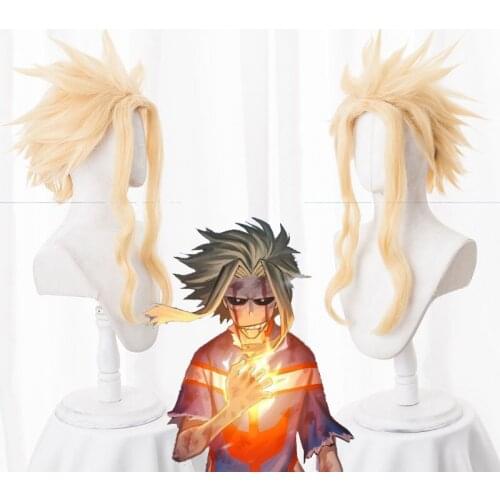 All Might Boku No Hero Academia Hair Anime Cosplay Wig My Hero Academia/Academy Cosplay Wig Synthetic All Might Hair Men