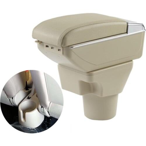 For Kia Rio armrest box central Store content Storage box kia armrest box with cup holder ashtray products USB interface