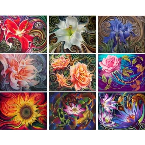 Full circular Diamond Embroidery 5d Diy Diamond Painting Flower Fantasy Cross Stitch Flowers art Diamond Mosaic cartoon floral