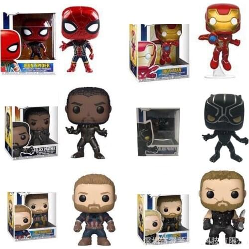 POP Vinyl Dolls Figure Toy Avenger 3 Infinity War Iron Man Hulk Captain America Thor Black.Panther King Spiderman Original Box