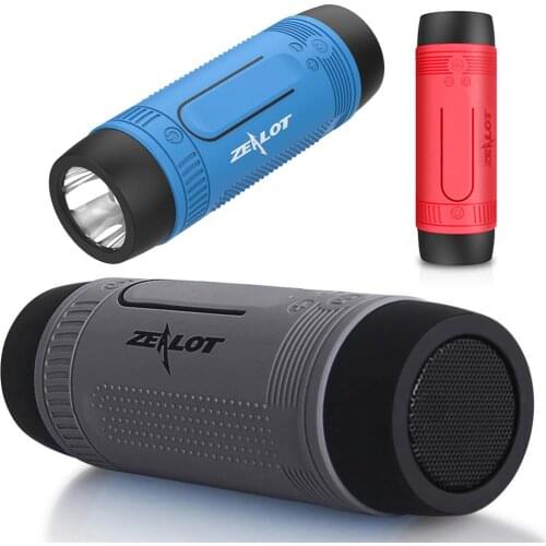 Portable Speaker Flashlight TF Slot Hifi Speakers FM Radio Outdoor Wireless Speaker Bluetooth-compatible For Mobiles Phones PC