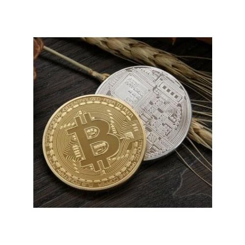 Gold Plated Physical Bitcoins Gold Plated Bitcoin Coin Collectible Art Collection Gift Physical commemorative Casascius Bit BTC