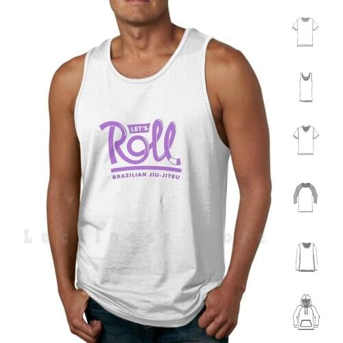 Lets Roll Brazilian Jiu - Jitsu Purple Belt tank tops vest 100% Cotton Bjj Brazilian Jiu Jitsu Lets Roll Jiu Jitsu Belt