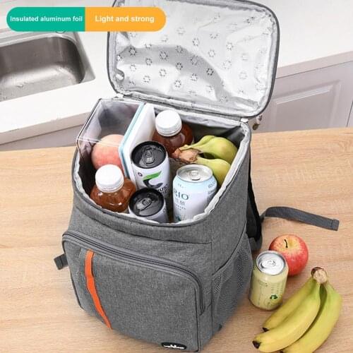 New 18L Large Capacity Cooler Warm Insulated Bag Leak Proof Camping Lunch Backpack Thermal Picnic Bag Food Beverage Storage Bag