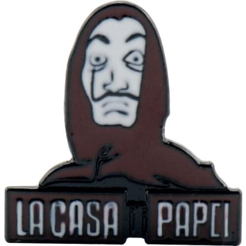 TV LACASA PAPEL Enamel Pin Clothes Shirt Jeans Brooch Badge Charm Pins Metal Brooches for Women