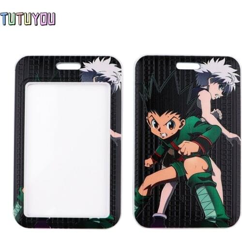 1pcs PC2944 Hunter Boy Cartoon Lanyard Card Holder Student Hanging Neck Mobile Phone Lanyard Badge Subway Access Card Holder
