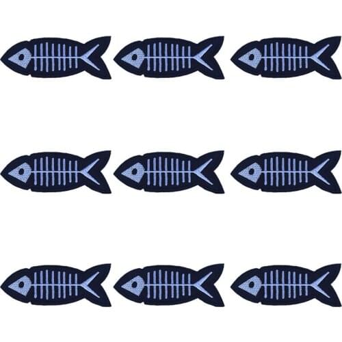 Pulaqi 10PCS Fishbone Patch Hippie Wholesale Patches Iron On Patches For Clothing Punk Stripe Wholesale Dropship Custom Patch