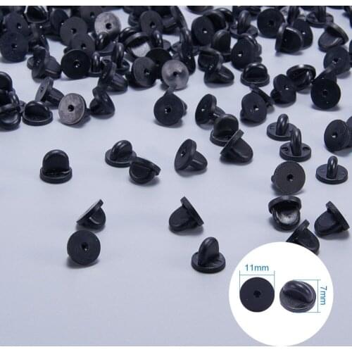 1000pcs 11mm PLASTIC HAT PIN BACKS tac lapel pins Butterfly Clasp for BADGES