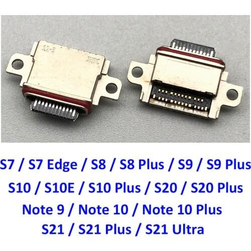 2Pcs/Lot, Micro USB Connector Charging Port Jack Plug For Samsung Galaxy S7 Edge S8 S9 S20 S10 Plus S10e Note 9 10 Plus S21