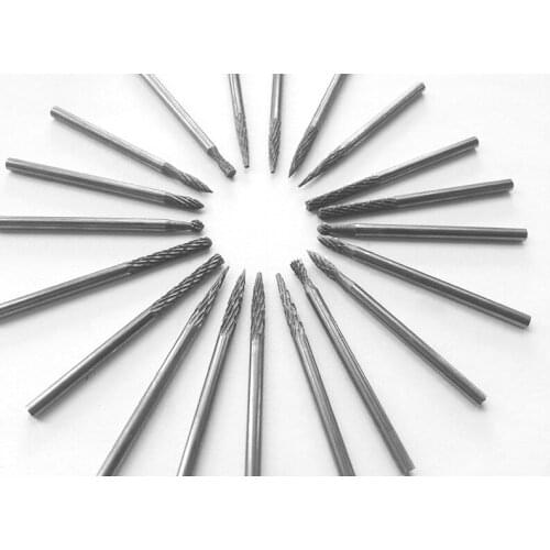 20PCS Dental Laboratory Beauty Tungsten steel Carbide Burrs Drill Polisher 2.35mm Shank size 2.35X2.35
