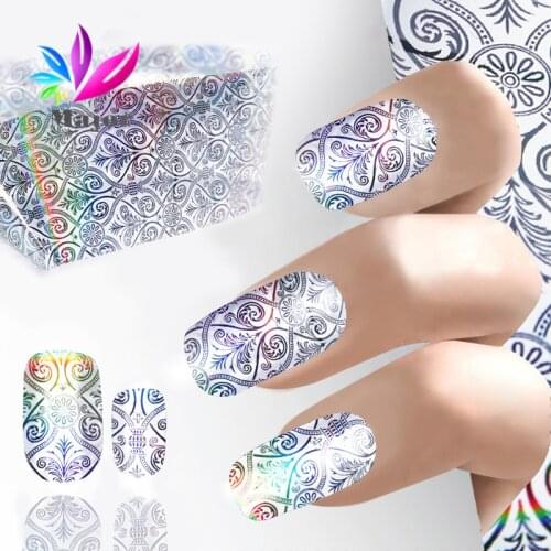 4*100cm Holographic Shiny Laser Nail Art Foils Paper laser Nail transfer foil nail art Decorations
