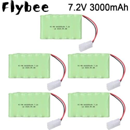 7.2V Ni-MH AA Rechargable Battery Tamiya Plug For RC Truck/ RC Racing car/ RC boat model battery Accessories 7.2v 3000mah