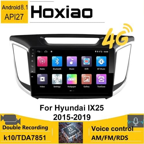 Android 2 din GPS Navigation Car Radio For hyundai Creta ix25 2015-2019 2016 2017 2018 No DVD Multimedia Video Audio Player 4G