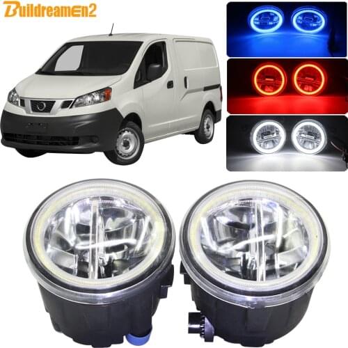 Buildreamen2 For Nissan NV200 M20 M20M Car 4000LM LED Bulb Fog Light Angel Eye Halo Ring DRL 12V 2010 2011 2012 2013 2014 2015