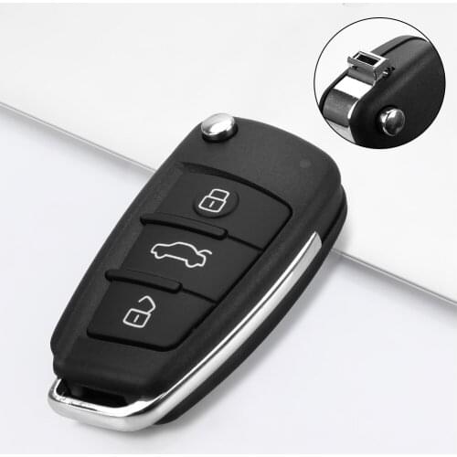 Car Key Shell Key Fob Case 3 Button Auto Replacement Folding Remote Flip Case No Blade For Audi A2 A3 A4 A6 A6L A8 Q7 TT