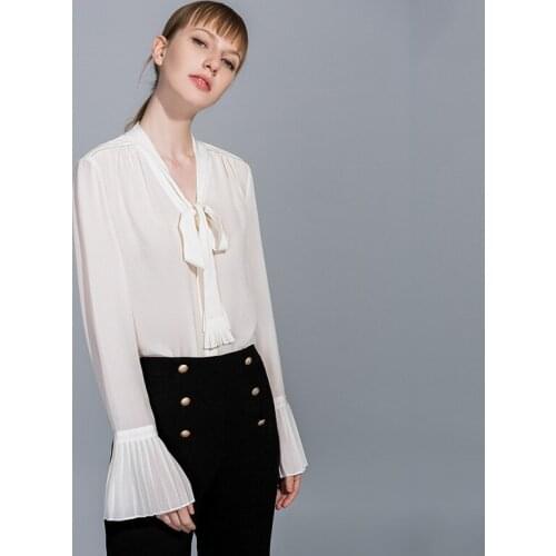 Блузки с галстуком Davidartlife China At AliExpress