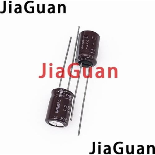 50pcs NEW CHEMI-CON 47uf/63v NIPPON KY 63V47UF 8x11.5MM electrolytic Capacitor 47UF 63V NCC ky 63v 47uf