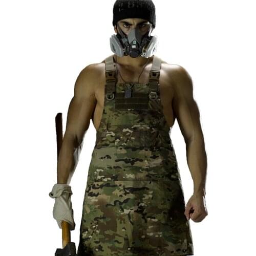 Adult Camouflage Tactical Army Soldier for Men Work Wear Clothes Special Forces Twelve Pockets Military Uniform Apron