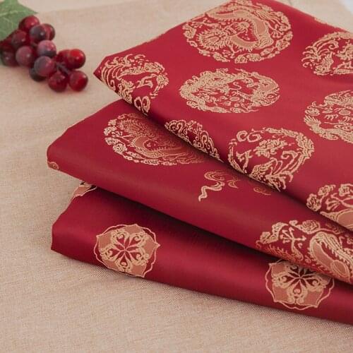 Chinese jacquard clothing fabric suitable for sewing womens cheongsam, mens shirts and childrens clothing fabric by the meter