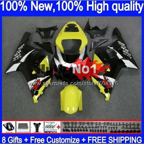 Body For SUZUKI GSXR 600 750 CC GSXR600 2001 2002 2003 14MC.70 Black Yellow GSXR750 GSX-R600 01 03 GSXR-600 K1 01 02 03 Fairing