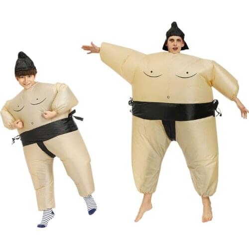 Sumo Wrestler Costume Inflatable Suit Blow Up Outfit Cosplay Party Dress for Kid and Adult
