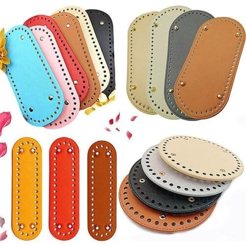 Pre-drilled Leather DIY Bags Bottom Mat Pad Insert Base Replacement Purse Handbag Making Oval Shape 10x22cm Cushion Pad Base