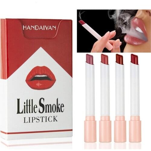 Best Hot Cigarette Lipstick 4PCS Set Velvet Matte Gloss Long Lasting Waterproof Lipstick Novel Sexy Nude Lips Makeup