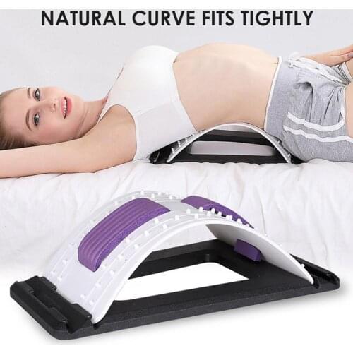 Back Neck Massager Lumbar Support Fitness Stretching Device For Lumbar Disc Herniation Correction And Pain Relief