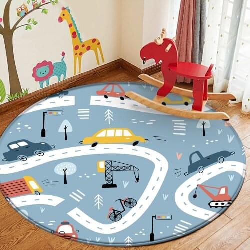 Non-slip Childrens Carpet Living Room Bedroom Car Road Game Carpet Mat Dropshipping Baby Mat Children Flannel Carpet